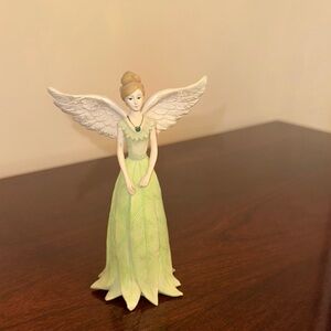 Elegant Angel Figurine with Green Dress